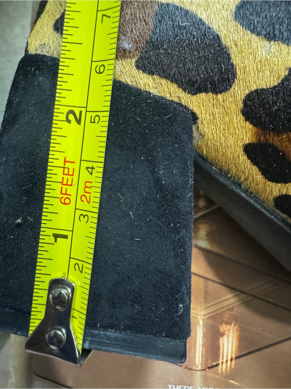 Schutz Leopard Print Calf-hair Side-Zip Ankle Booties NWOT — No Box — Size 6B - Picture 8 of 16